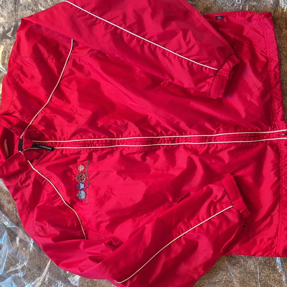 Red Windbreaker Jacket Celebrating toronto sports teams
